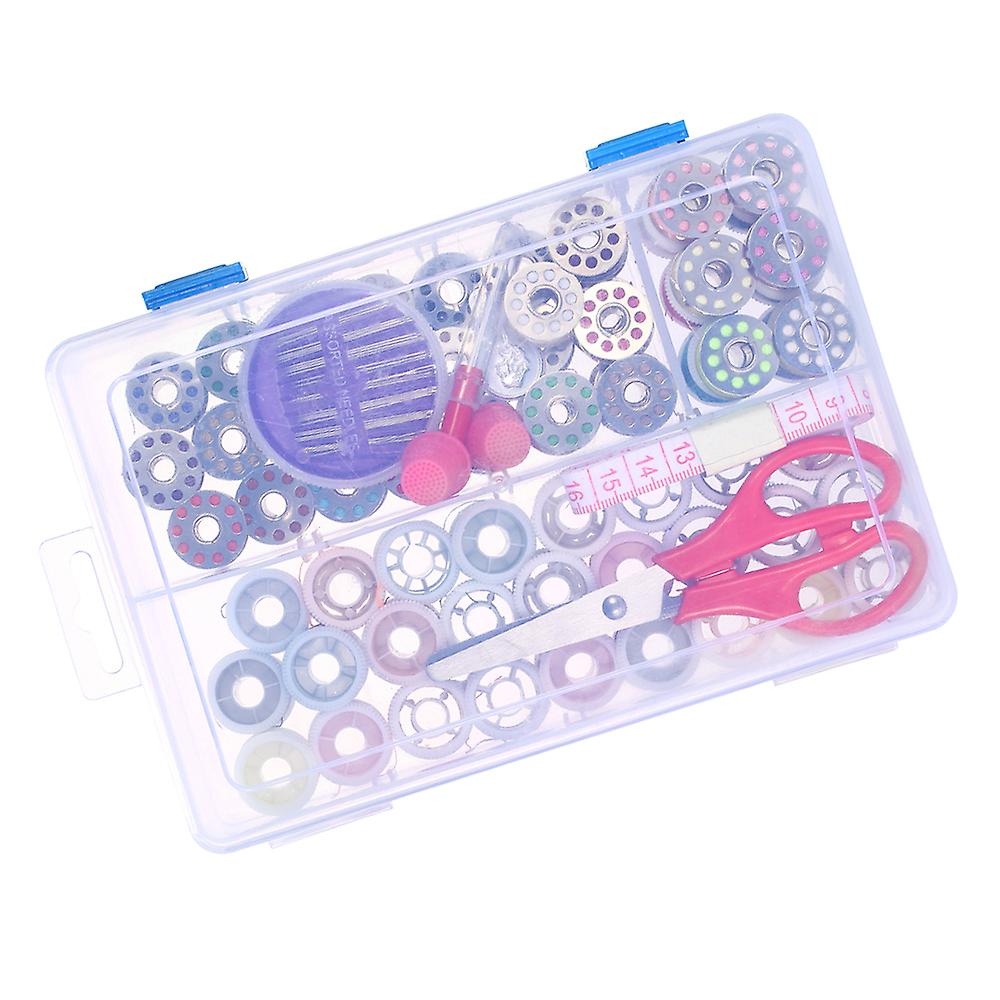 Mixed Colors 32 Thread Bobbins + 32 Thread Spools Sewing Supplies Kit