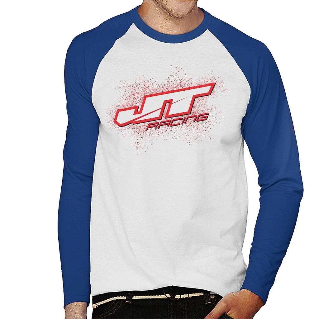 JT Racing Red Splatter Logo Men's Baseball Long Sleeved T-Shirt