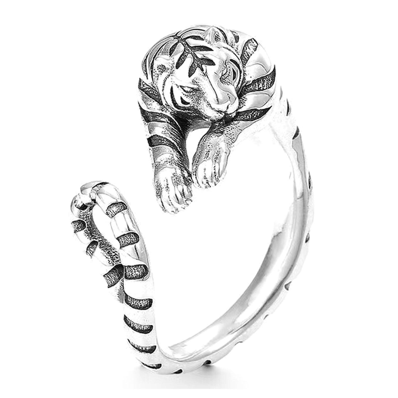 Little Tiger Ring New Year Tiger Ring Punk Elegant Charm Ring Adjustable Open