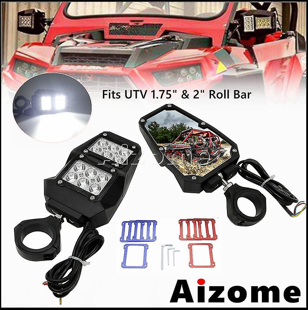 1.75"-2" Roll Bar Utv Side Riew S Led S For R Rzr 570 800 900 1000 Can Am Arctic Cat Wilat
