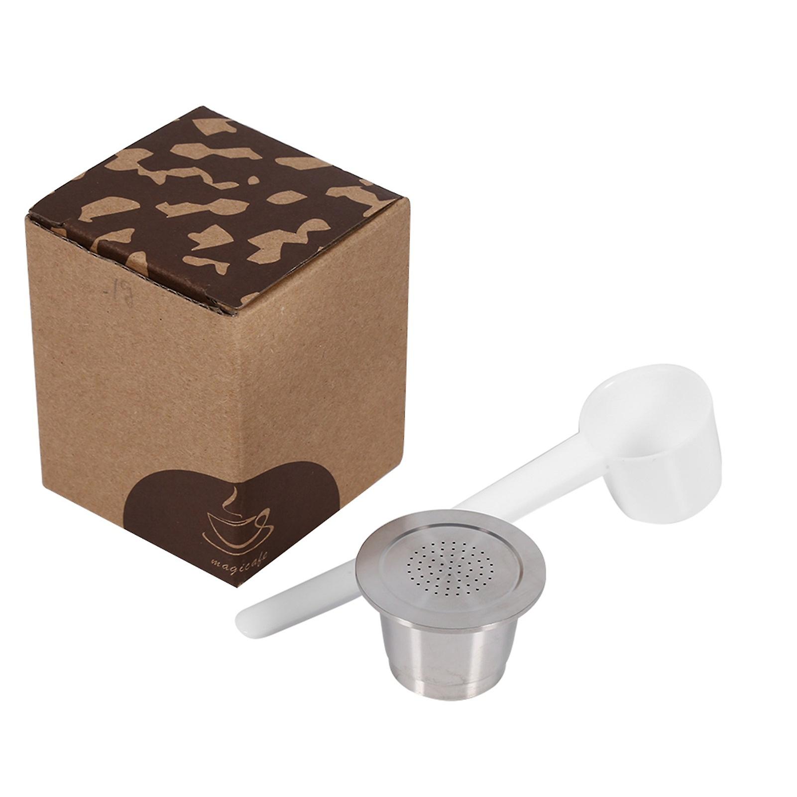 Coffee Capsule Stainless steel Refillable Reusable With Spoon Compatible For Nespresso Machine