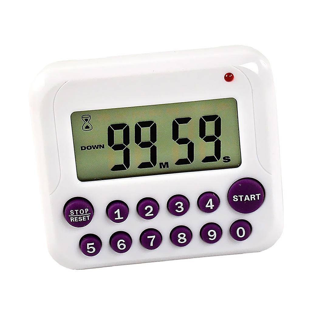 Digital LCD Timer Kitchen Countdown Cooking Reminder Electronic Alarm Purple