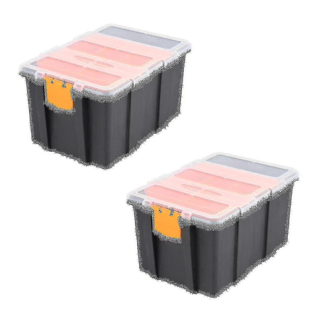 2x F-156d Portable Plastic Tool Parts Box Suitcase Electrician Tool Box Storage Tools Box Storage B