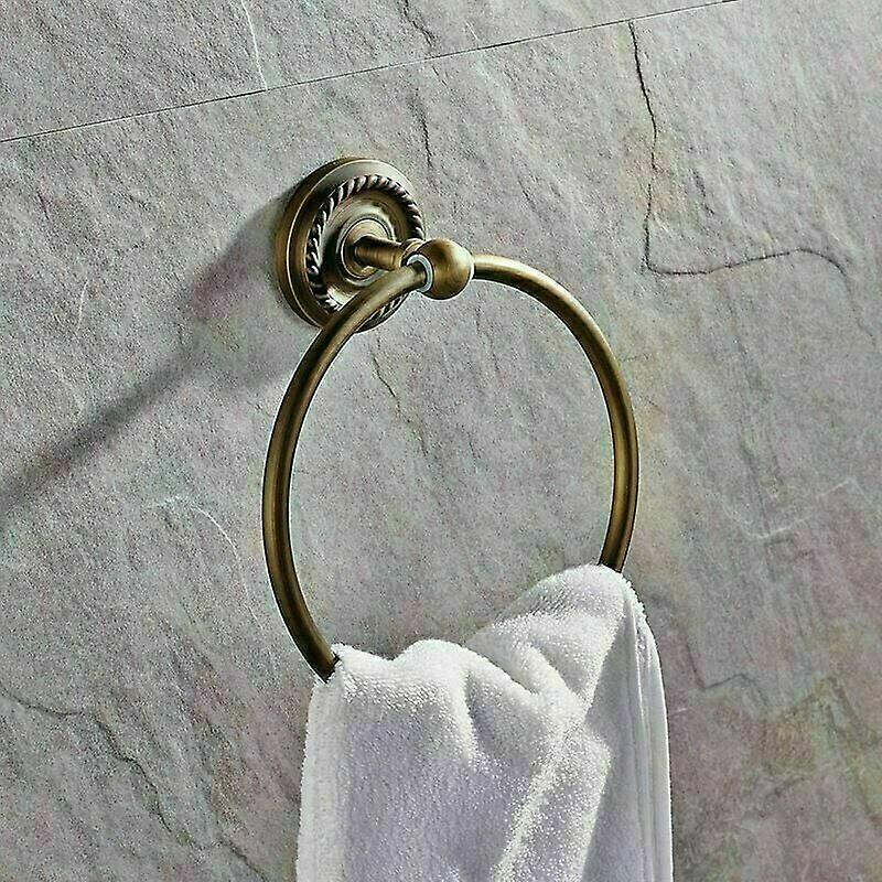 Bathroom Towel Ring - Wall Mount - Antique Brass Finish
