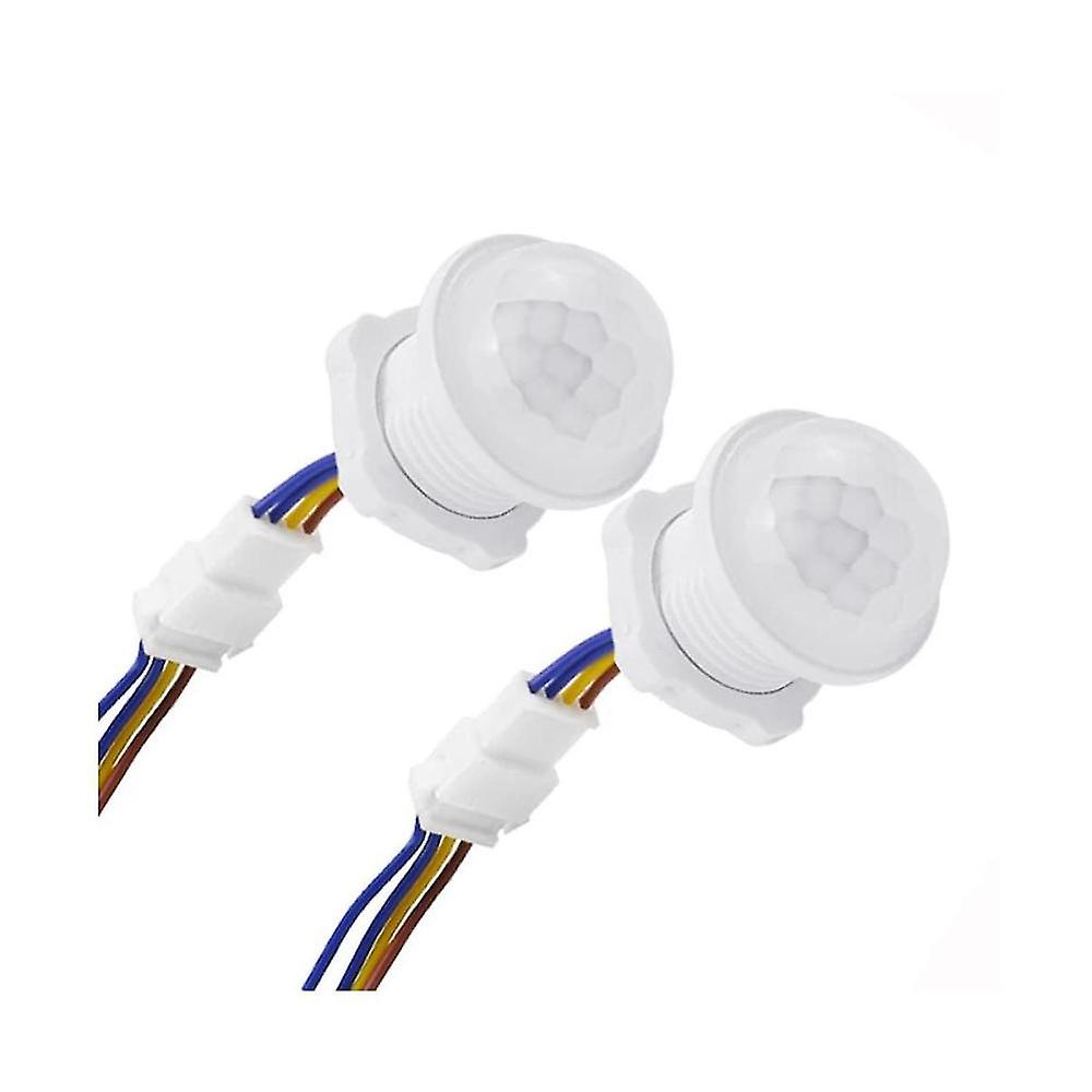 2pcs Motion Sensor Light Switch 110-220v Pir Sensor Smart Detection Time Delay Adjustable Infrared