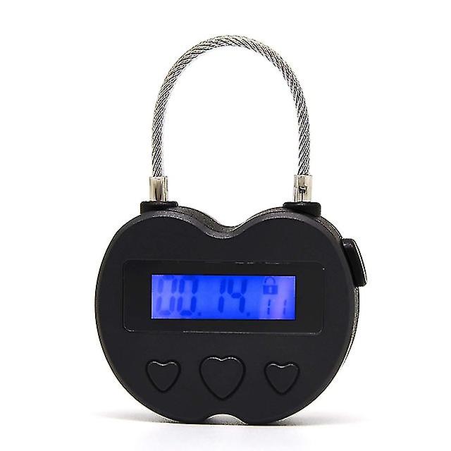 Smart Time Lock Lcd Display Time Lock Multifunction Travel Electronic Timer, Waterproof Usb Rechargeable Temporary Timer Padlock