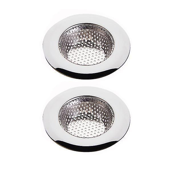 2 Pcs Stainless Steel Sink Strainer Sink Garbage Mesh Filter Sewer Drain Net Filter Trap Strainer (l