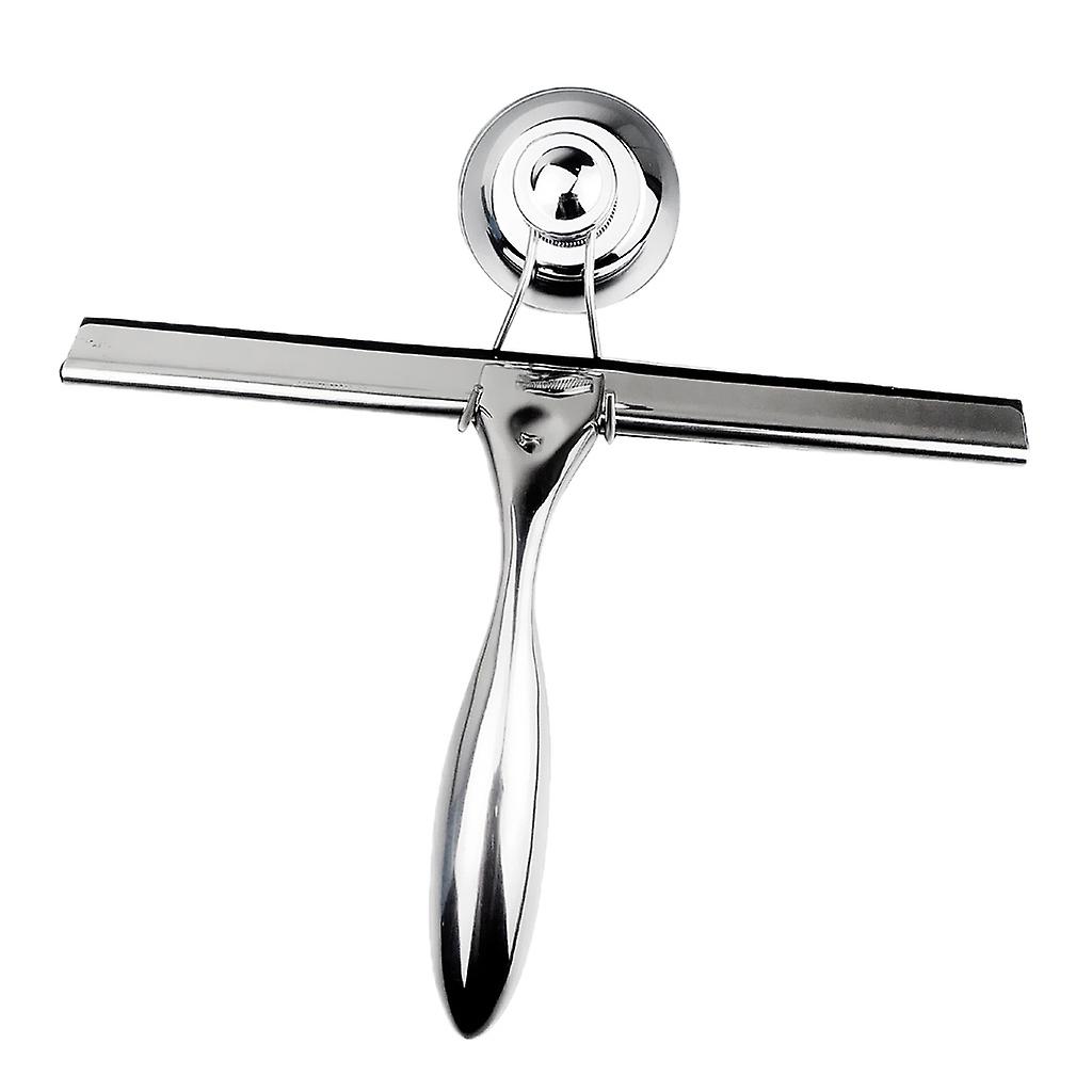 Bathroom Cleaner Window Squeegee Shower Scraper with Suction Base Holder