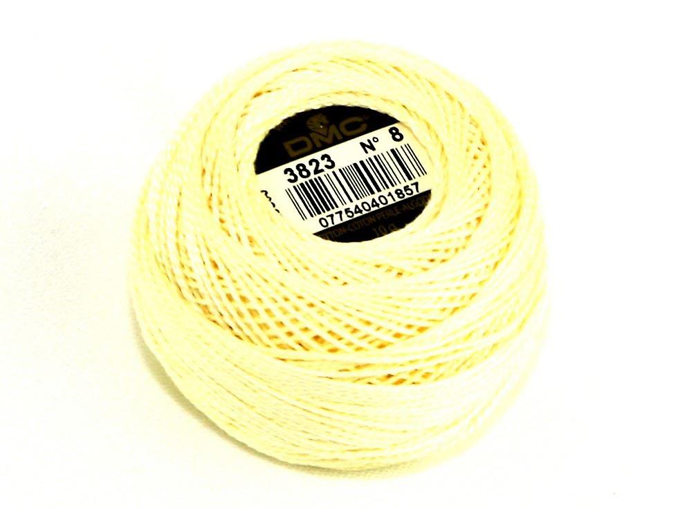 DMC 8 号棉质 Perle 线 80m 3823 - 每 10 克球