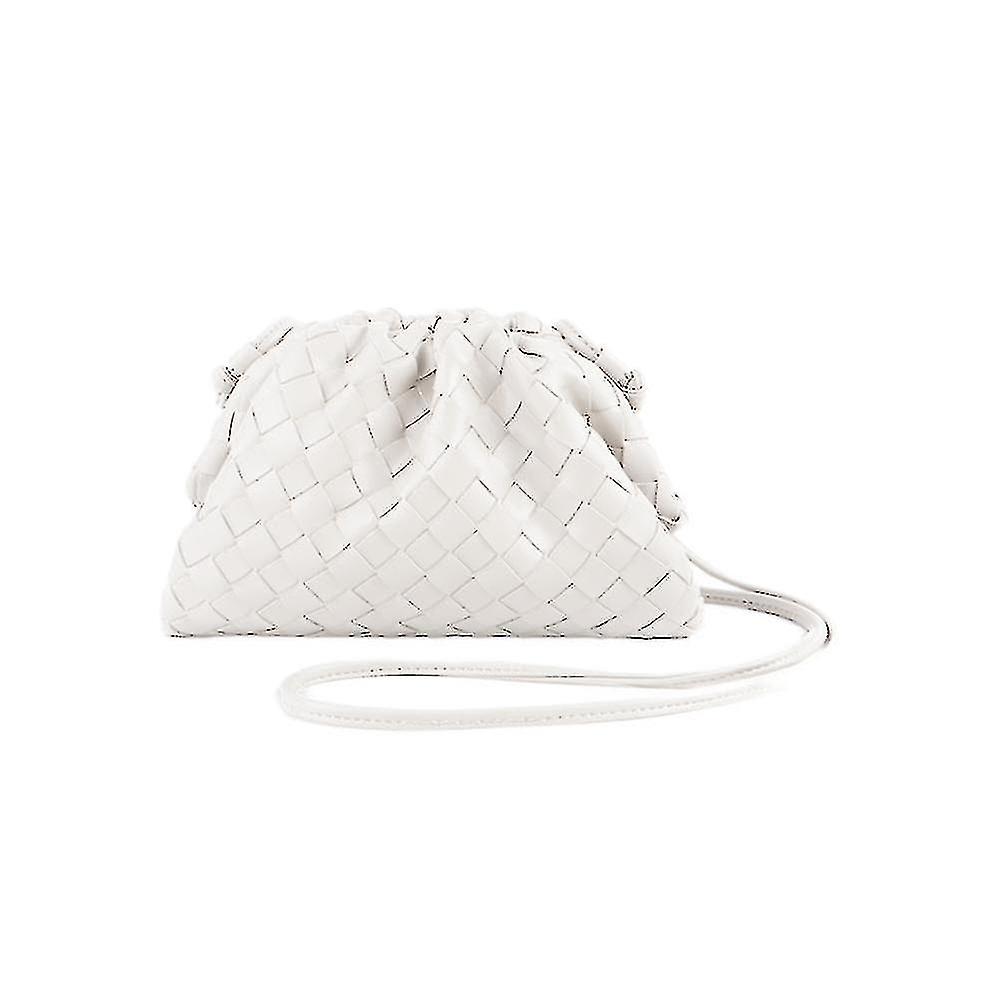 Pu vävd väska Satchel Cloud Mini läderkuvertväska