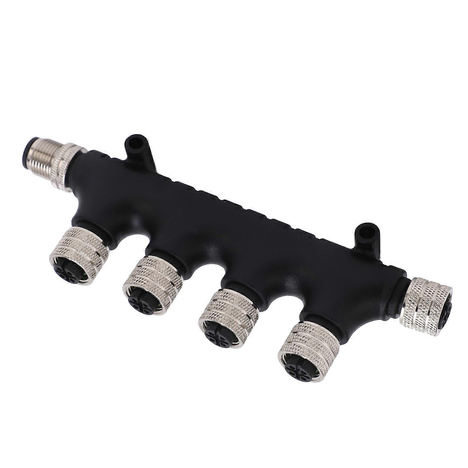 NMEA 2000 5-pin T-connector, IP67 waterproof backbone drop cables, 4-port multi-port T-terminator for Lowrance networks