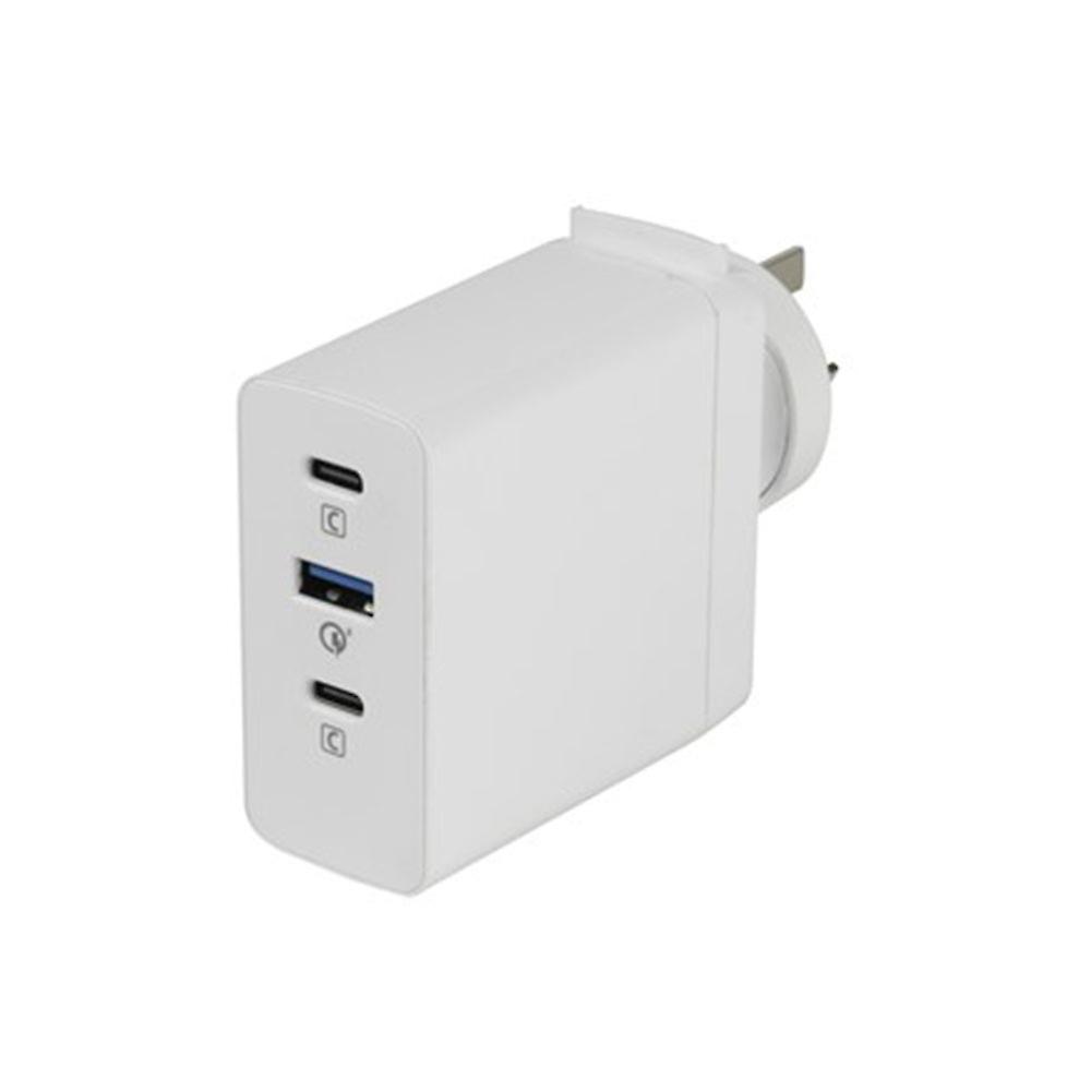 Laptop Wall Plugin Power Supply with 2 USB-C and 1 USB-A 100W total Power Output