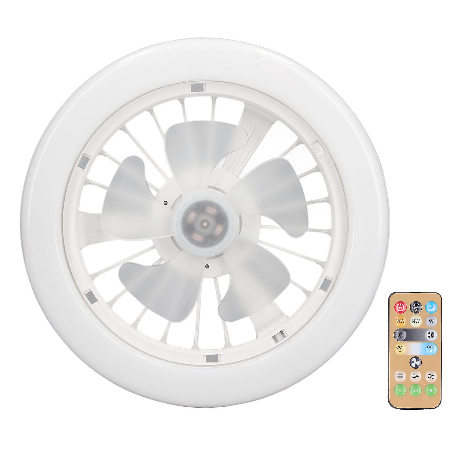 Enclosed Ceiling Fan with Light Remote Control Ceiling Fan Bulb for Garage Closet Kitchen