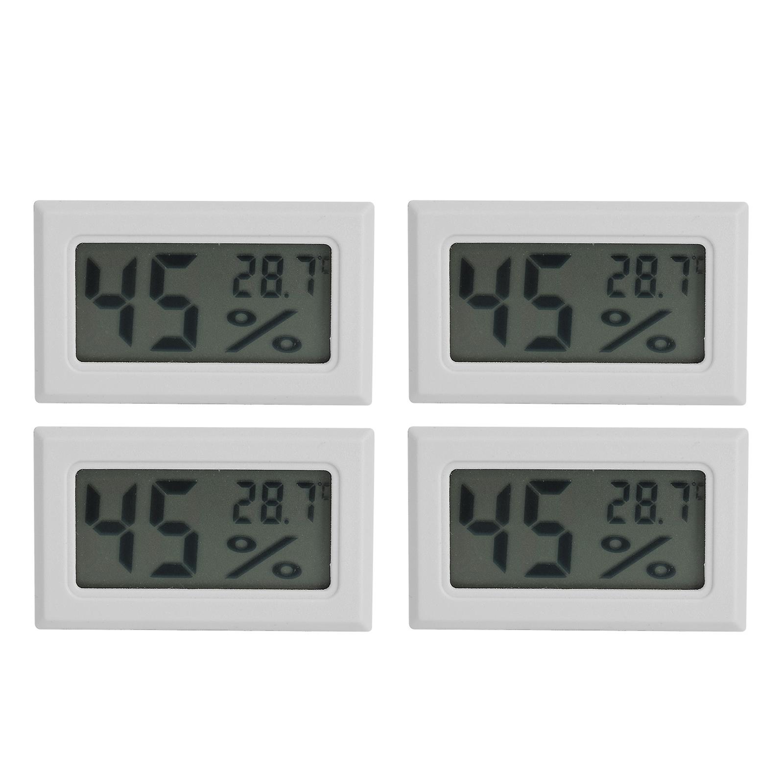 4PCS Mini Embedded Digital Temperature Humidity Meters Gauge Indoor Thermometer HygrometerTS-804-W