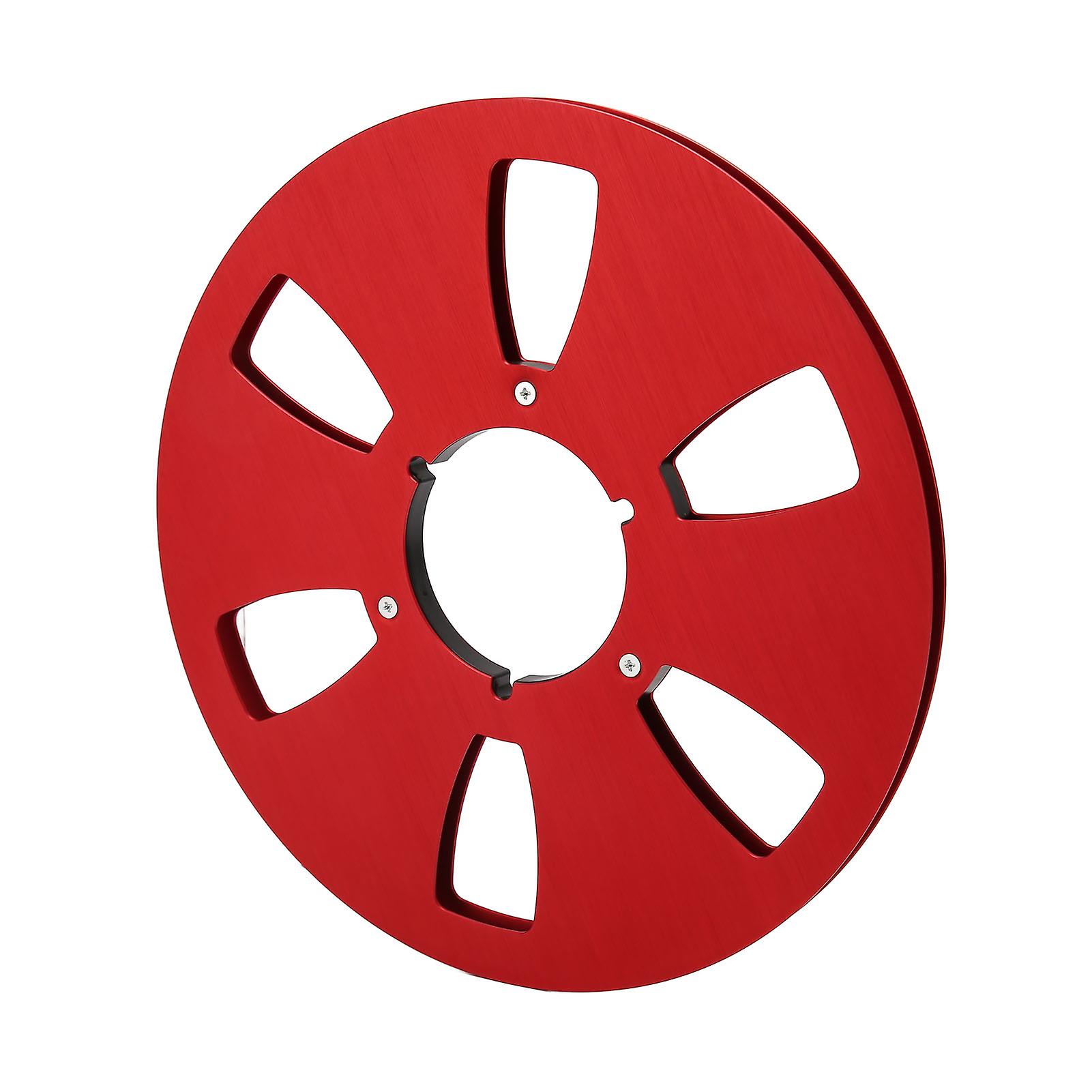 1/4 10.5 Inch Empty Takeup Reel 6 Hole Aluminum Alloy Universal Opening Machine Part Sound Tape Takeup Reel Red