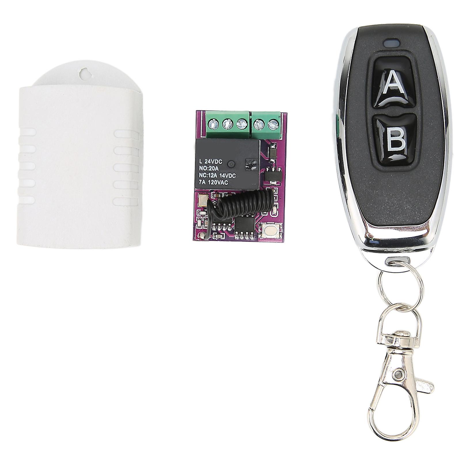 24V Wireless RF Remote Control Switch - Secure, Easy Setup, 50m Range for LED & Motors