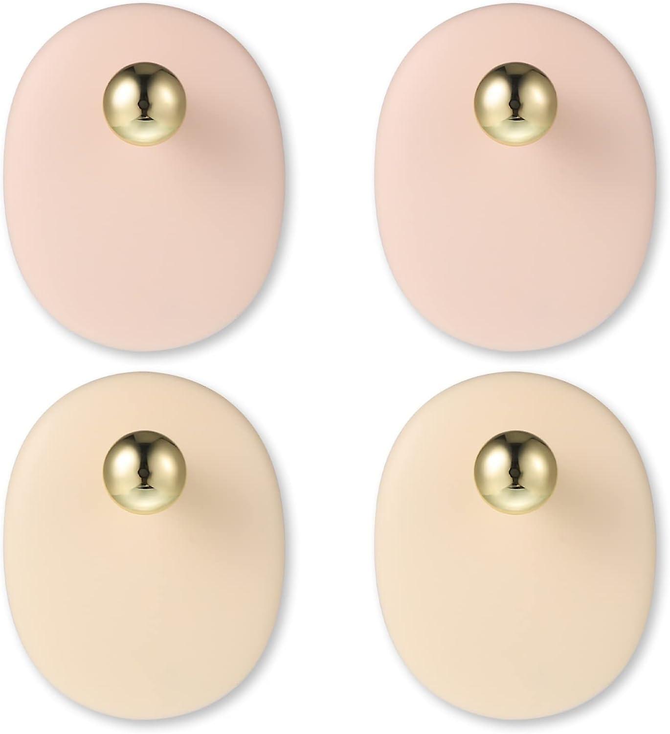 4pcs Self Adhesive Wall Decor Sticky Hooks