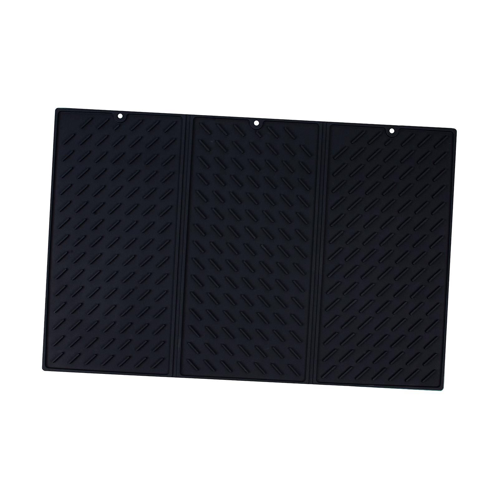 Drying Pad Sink Drying Mat Foldable Kitchen Mat Tray Non Slip Draining Board Utensil Drying Board Silicone Dry Fast Drain Mat