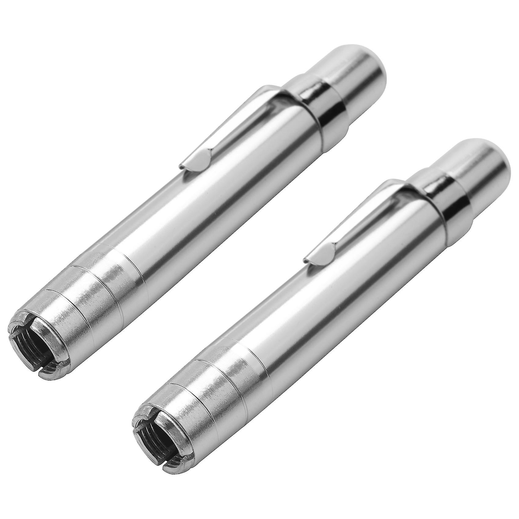 2 Pcs Silver Aluminium Alloy Chalk Keeper Holder