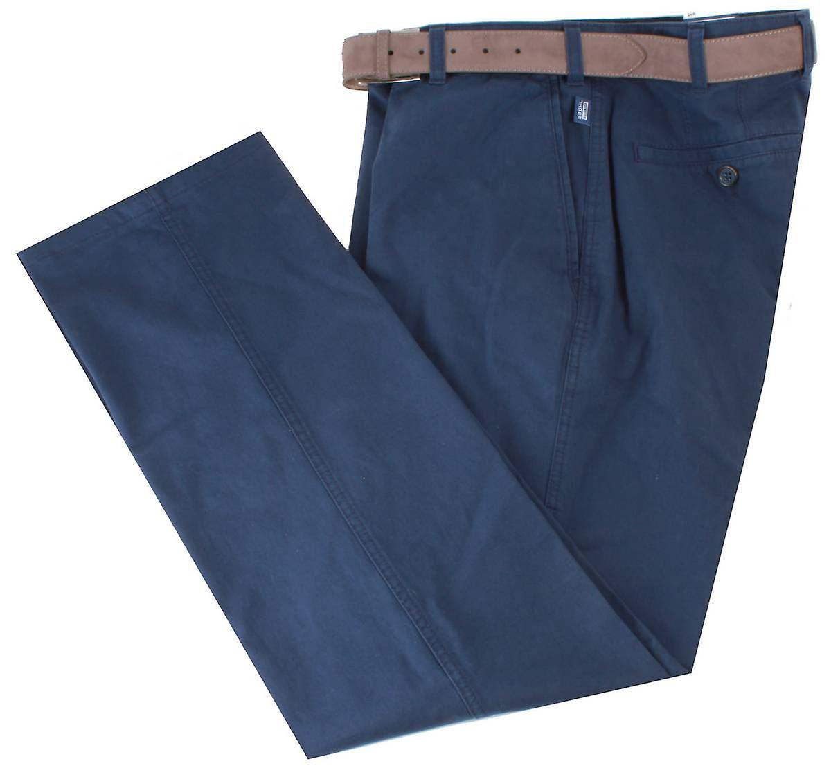 BRUHL Montana Nanotec Gabardine Stretch Chinos - Dark Blue