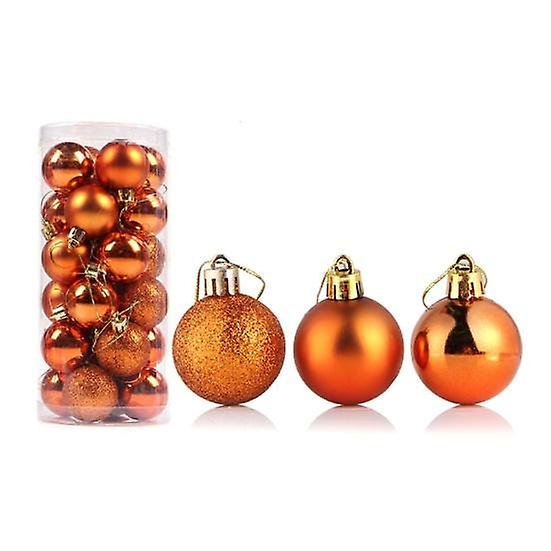 24Pcs Christmas Ball Delicate Reusable High Gloss Xmas Tree Decor Ball Pendant Home Decor