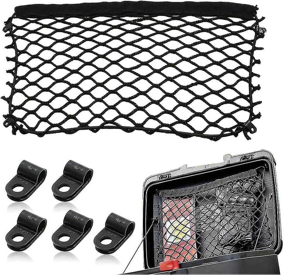 375 x 250 mm Elastic Motorcycle Trunk Luggage Net Strap Hook for Holding Luggage, Small and Medium I