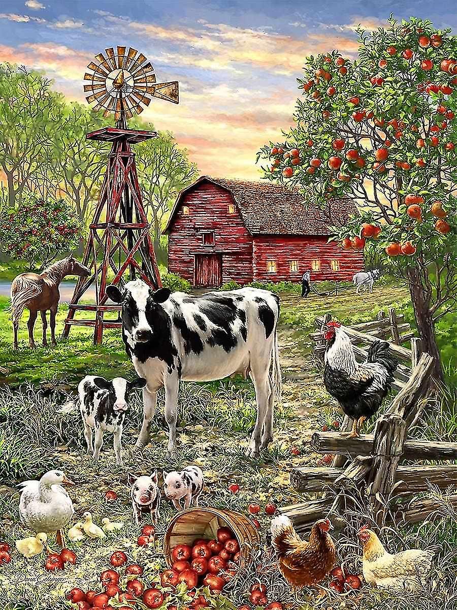 Puzzle to Remember - Alzheimer & Dementia Activity - 1000/500/300 Piece Jigsaw Puzzle Barnyard Anima