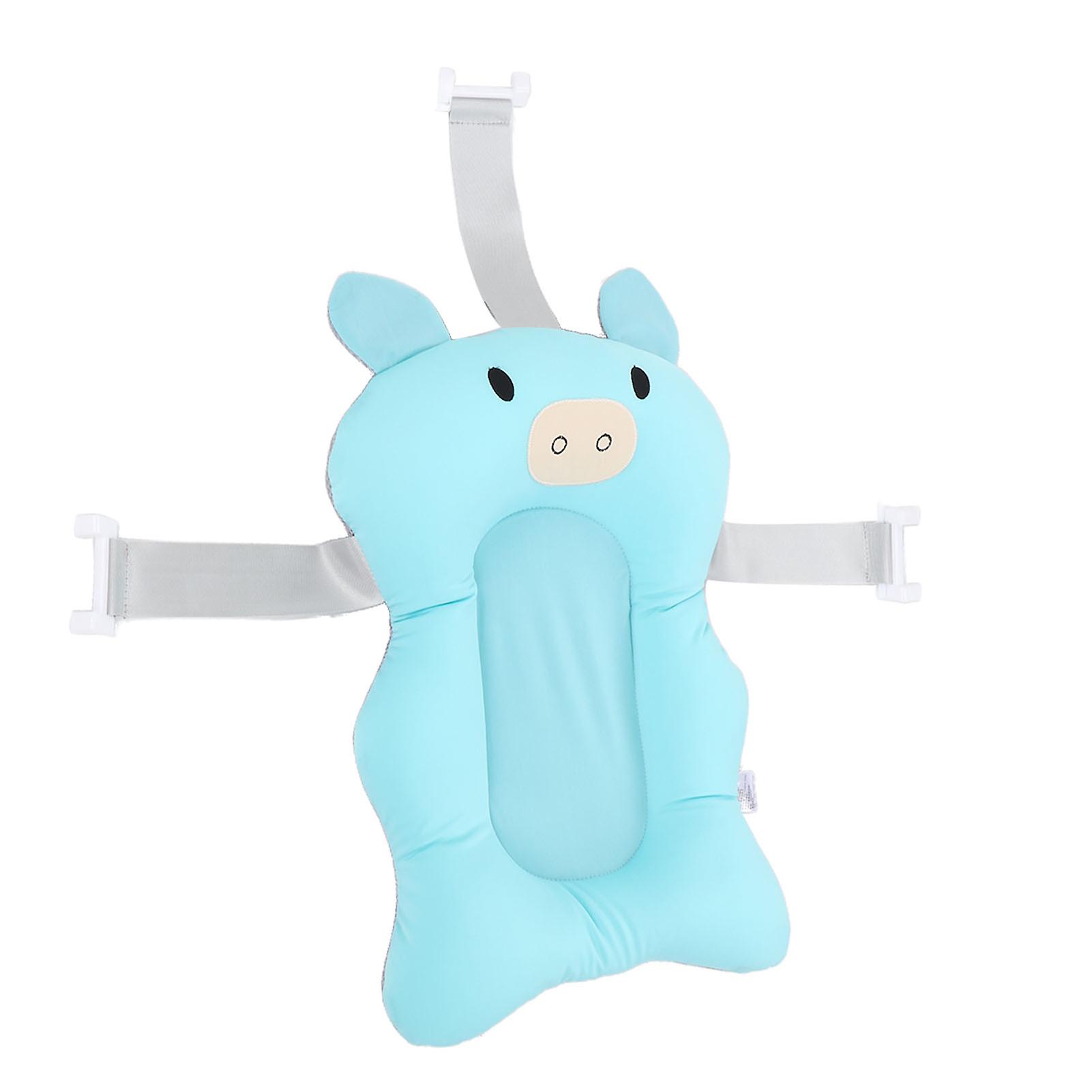 Baby Bath Support Cushion Floating Adjustable Safe Soft Bath Pillow for Infant Shower Light Blue 