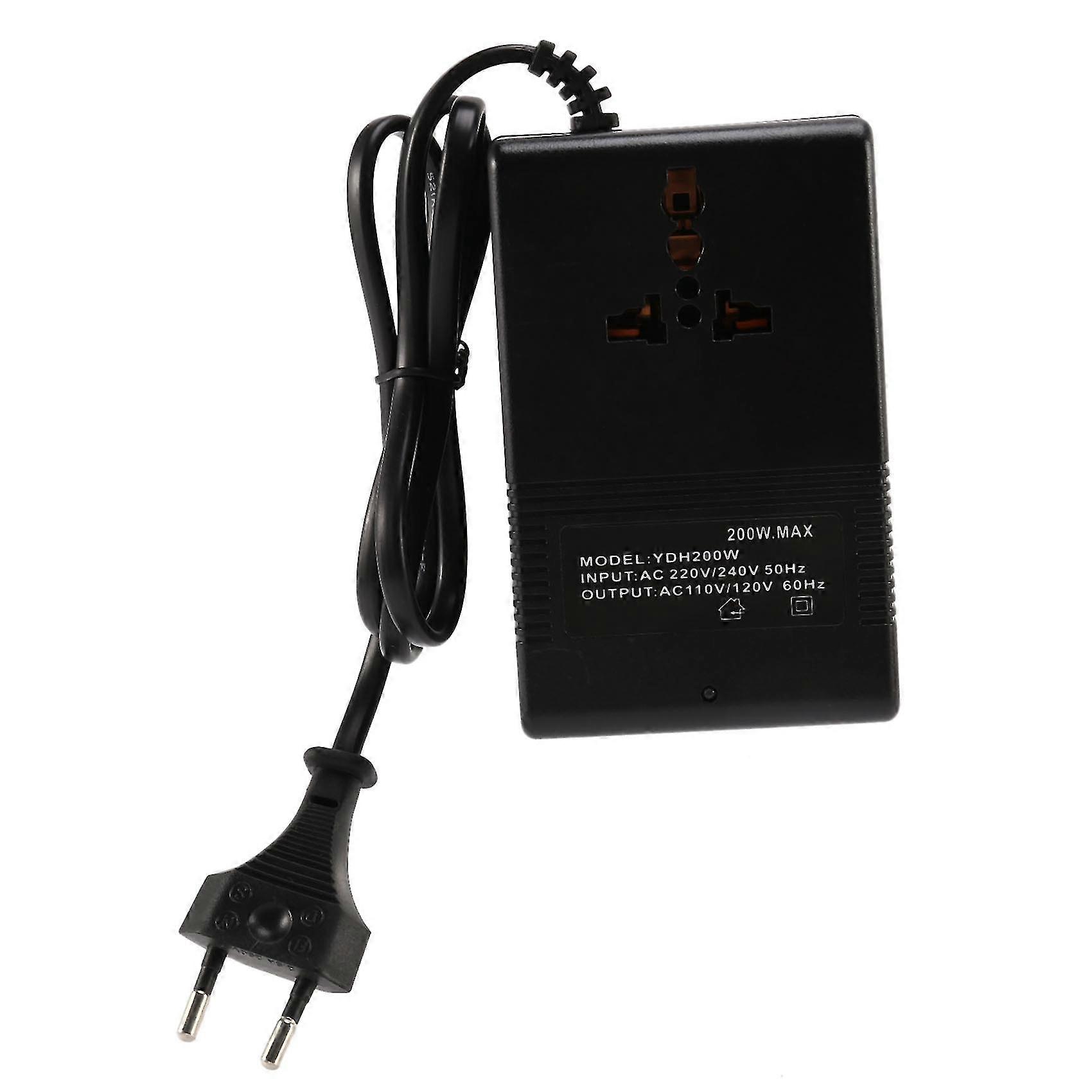 200w Voltage Converter Transformer 220v To 110v Ac Travel Voltage Transformer Converter Eu Plug