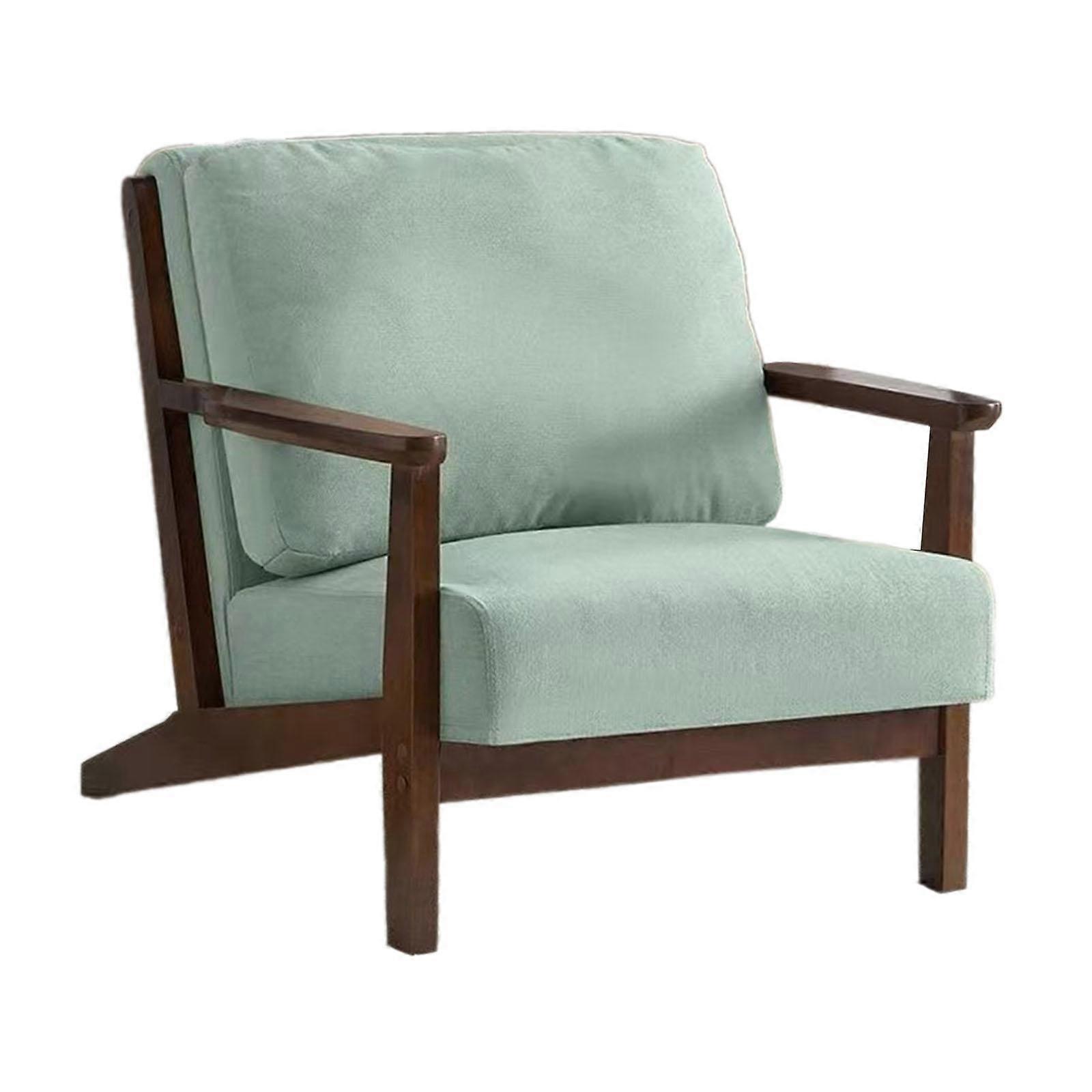 Accent Chair Comfortable with Armrest Elegant Cotton Linen Lounger Chair Sofa Brown