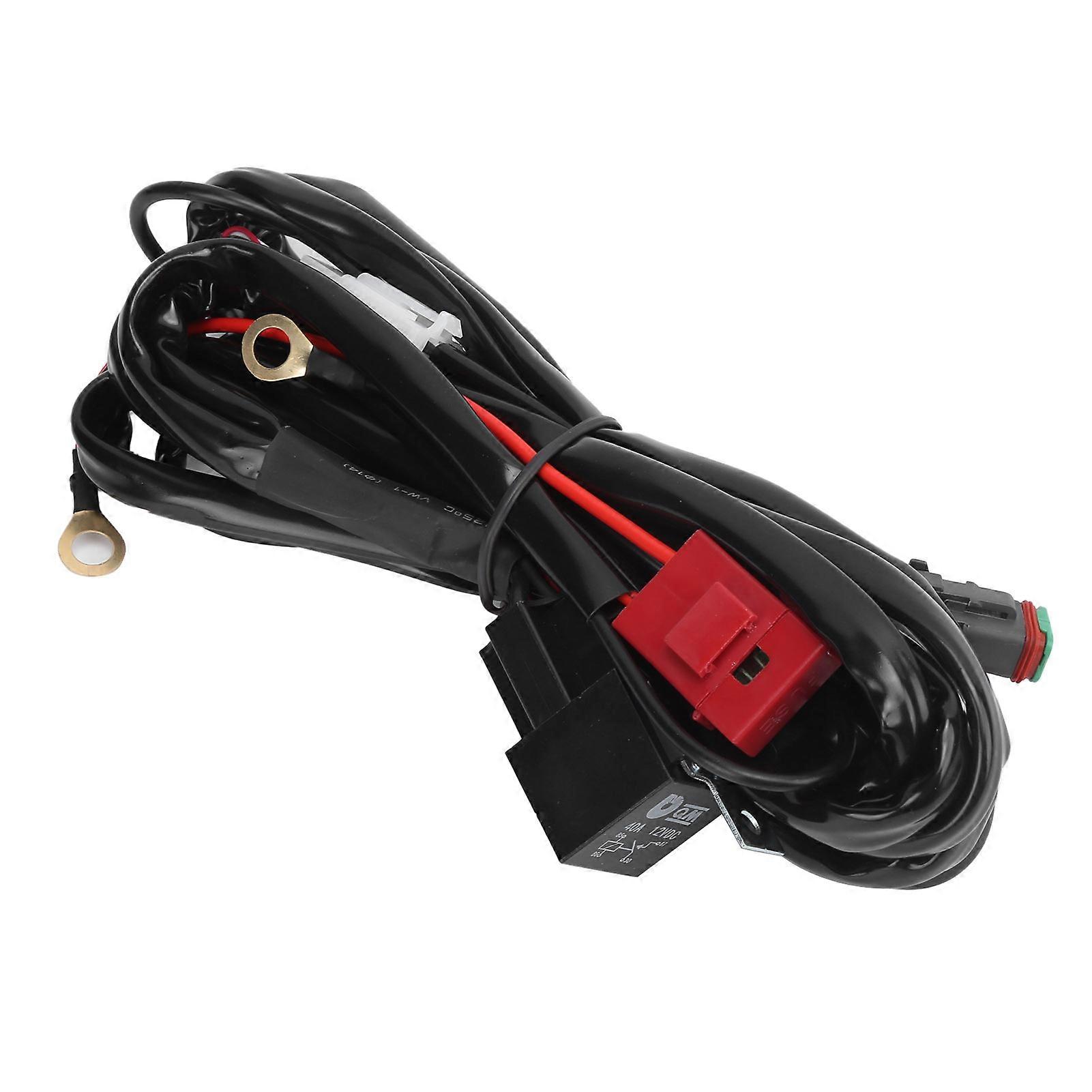 Switch Wiring Harness 40A 12V 3M LED 1V1 with DT Interface Waterproof for Car Spotlight E2U911
