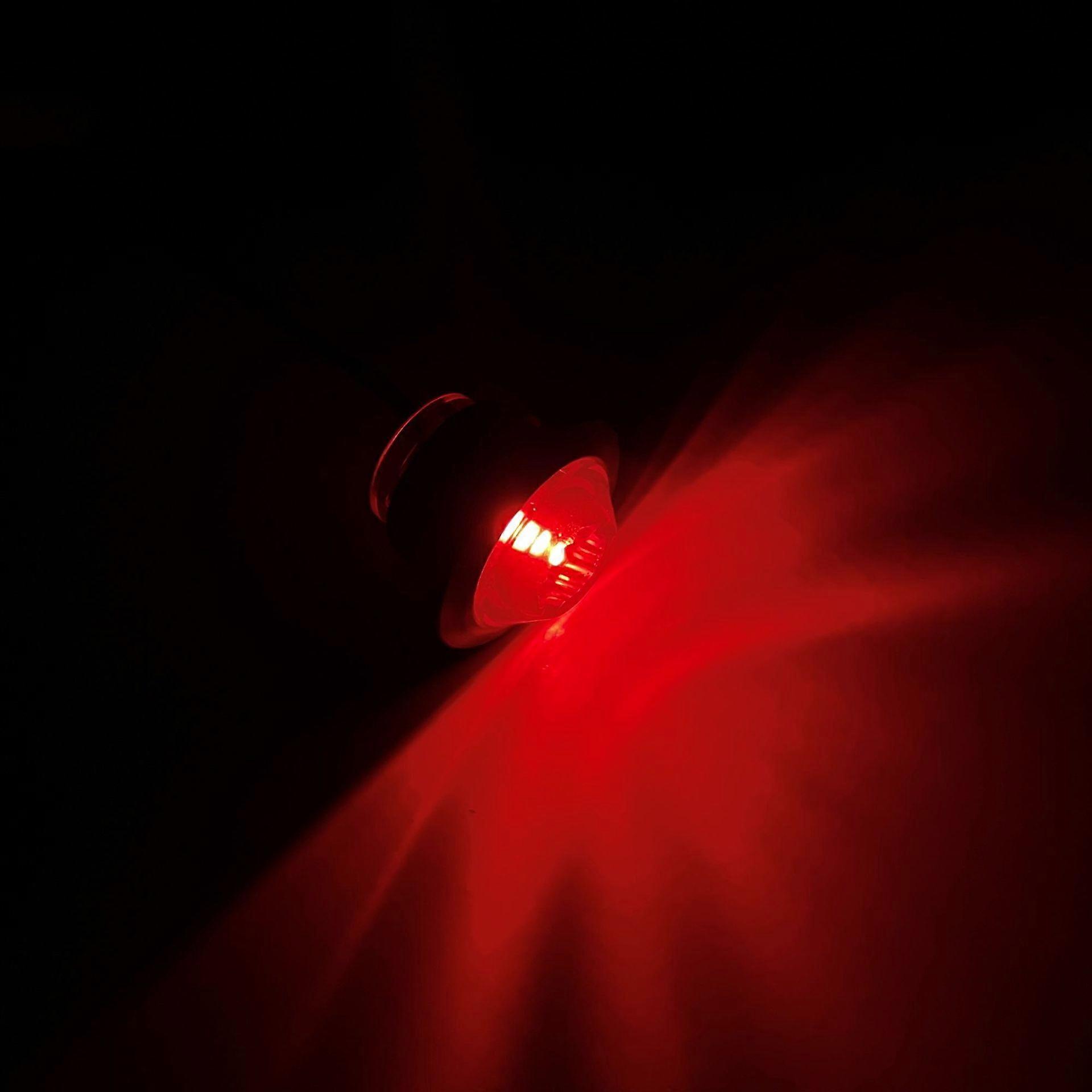 10pcs Universal DC12V Mini Round LED Light Bulb Flush Mount Side Marker Lamp Indicator Light Bulb Boat Truck Lorry Caravan Trailer