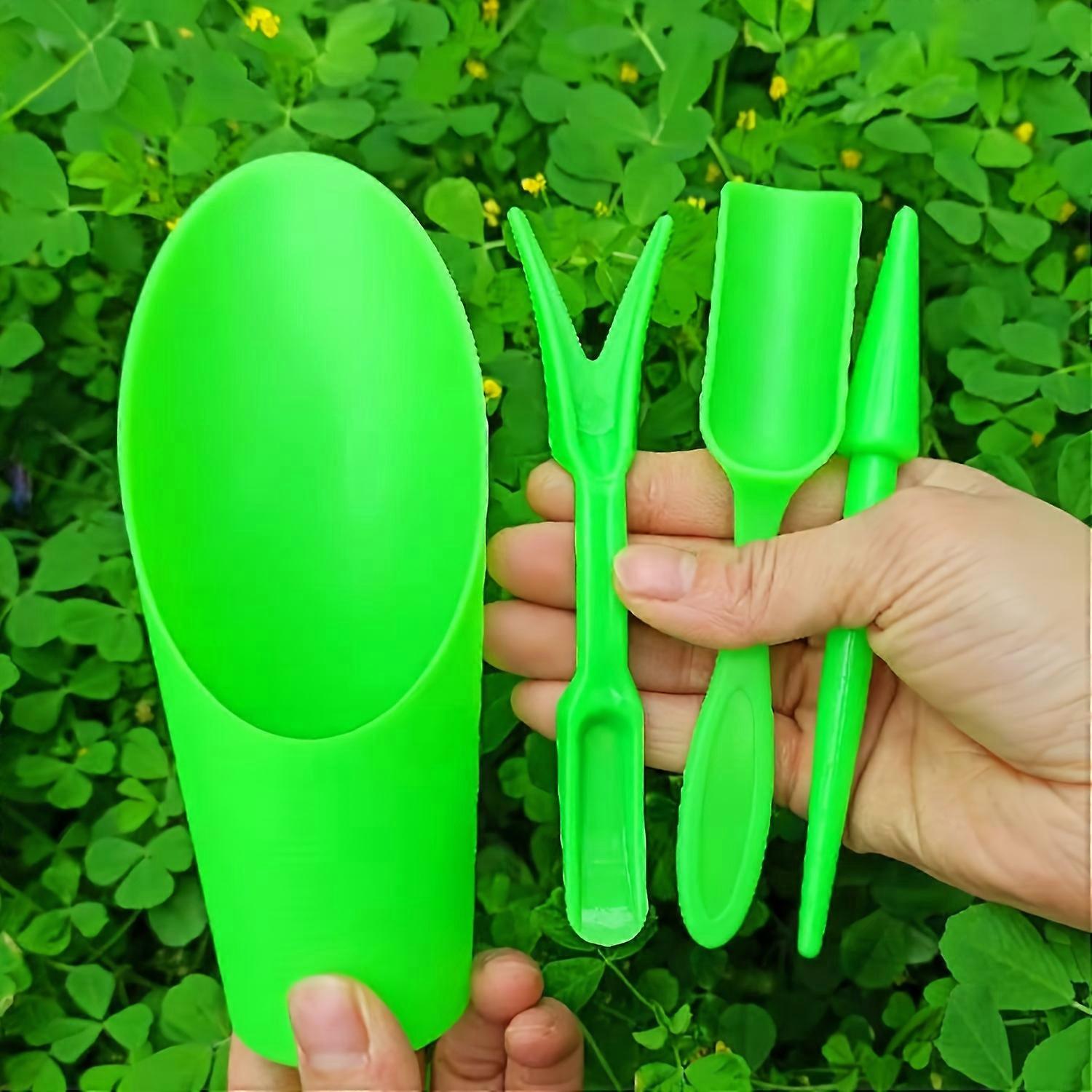 4pcs, Succulent Tool Set Combination, Seedling Device Puncher Bucket Shovel, Soil Shovel, Garden Tools, Floral Potted Plastic Shovel Garden Flower Pla