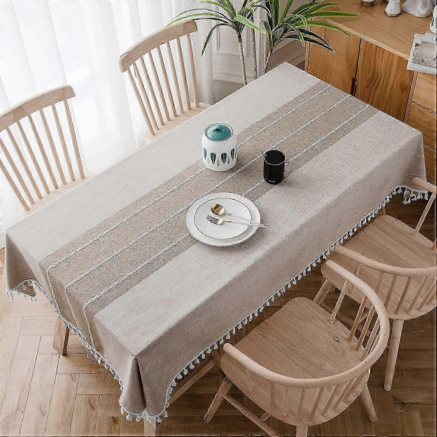 Toalha de Mesa Quadrada de Linho Ric Lattice para Kit de Jantar, , , , Et, 55"x86"