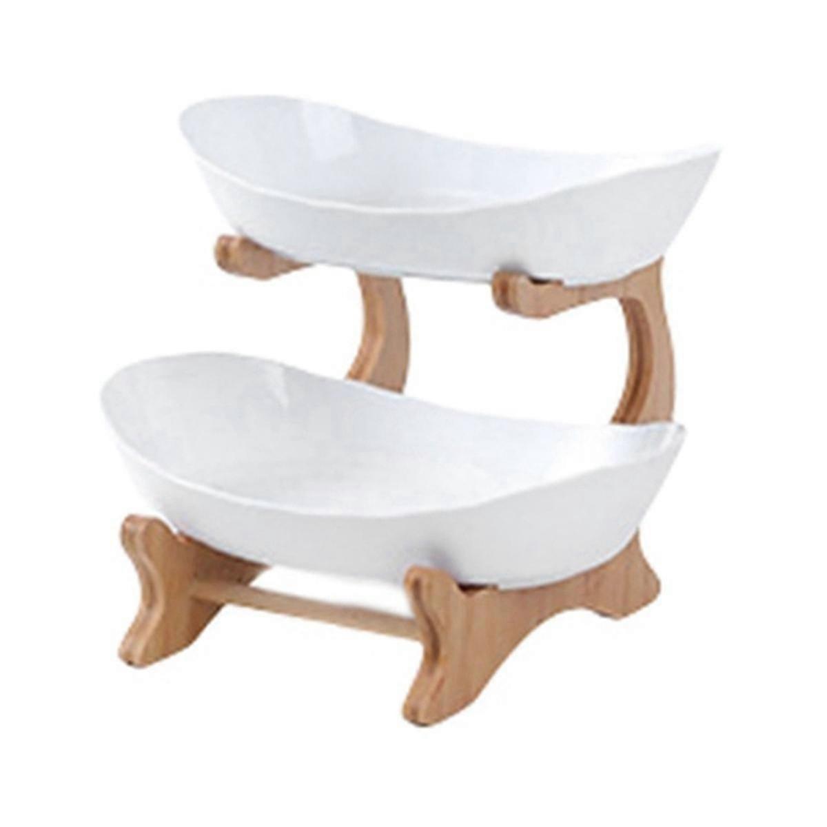 Fruit Tray Racks Table Plates Dinnerware Kitchen Fruit Bowl Partitioned ...