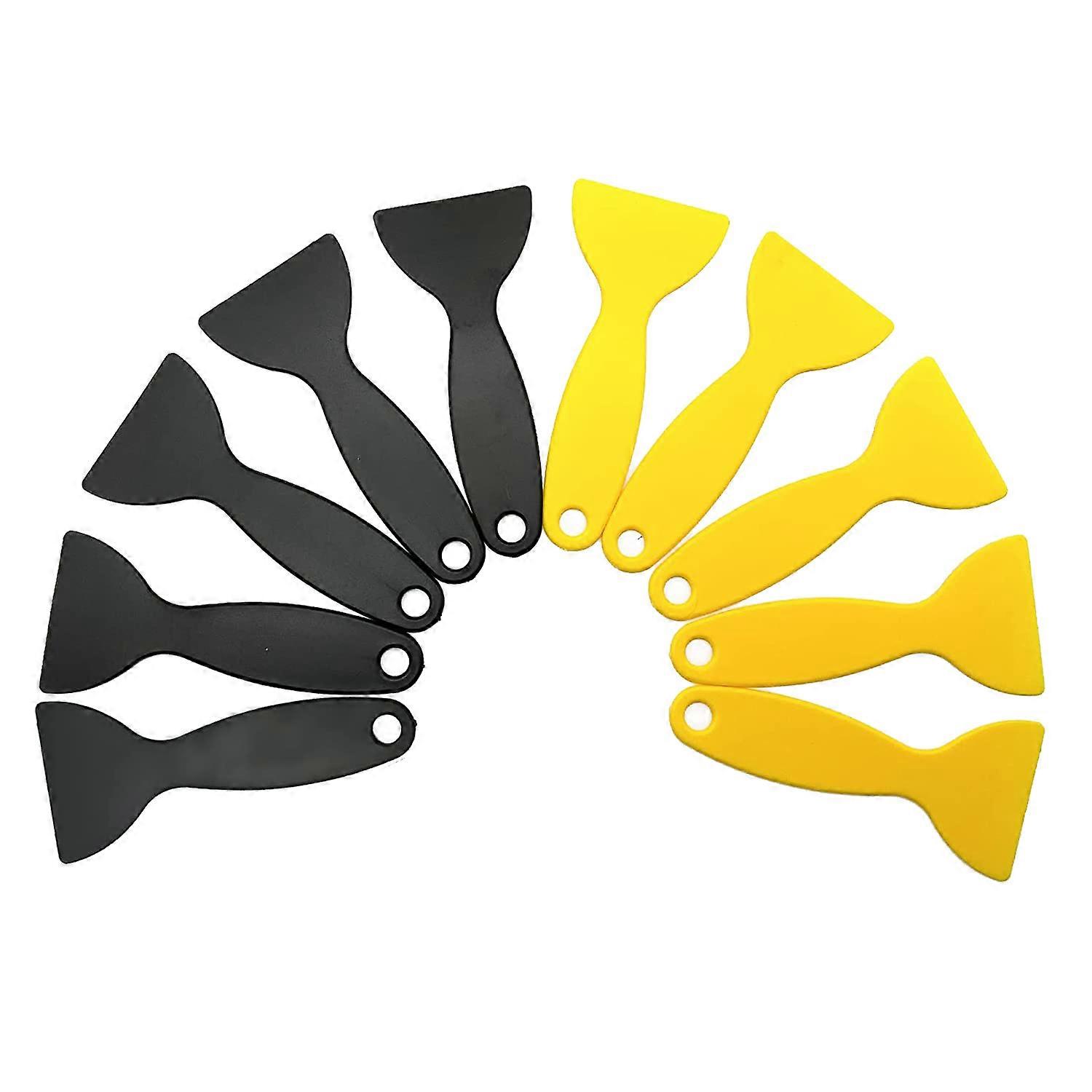 10 PCS Plastic Spatula Resin Scraper, Flexible Paint Scraper Putty Knife Air Remover Sticker Instal