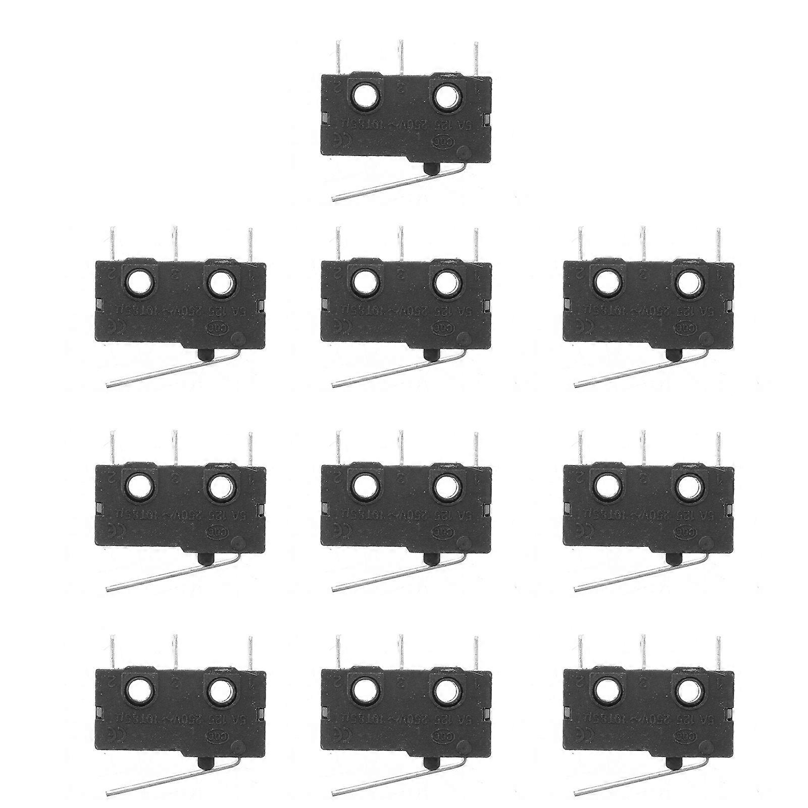 20pcs Limit Switch Waterproof Momentary Push Button Switch 3 Long Hinge Lever Micro Switch (Black)