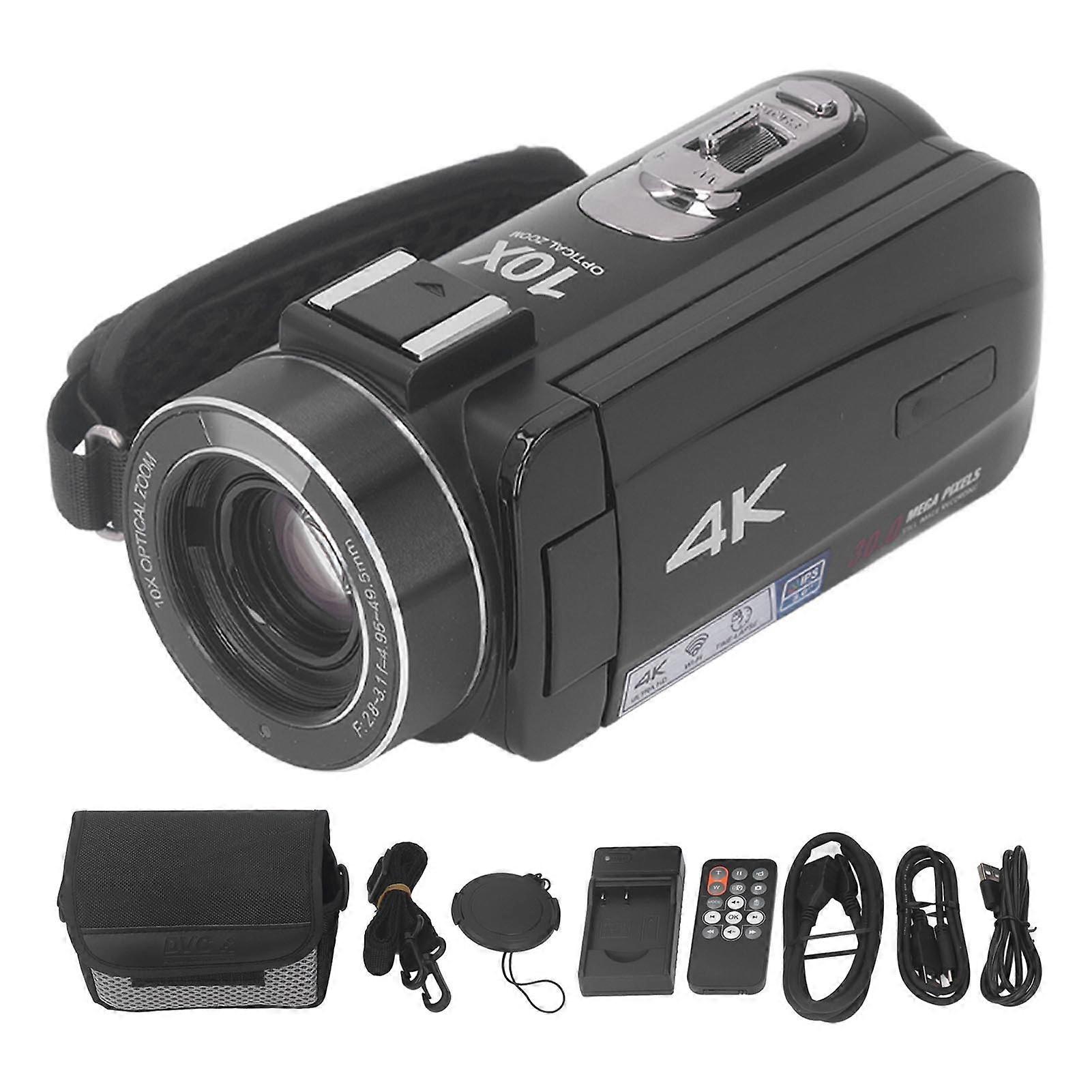 4k 10x Digital Zoom Camera With Remote Control Portable Auto Focus 3 Inch Hd Touch Screen Vlogging Camera For Recording