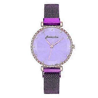 Vrouwen mode horloge klok roestvrij staal casual jurk pols kristal sieraden