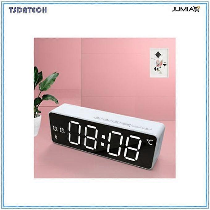 Bluetooth Speaker Radio Clock Card Speaker-white