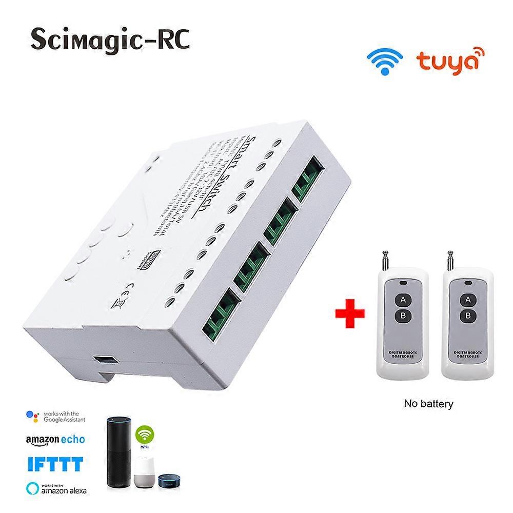 Tuya Smart Wifi Motor Switch 4 Channels Module 5V 12V 32V 220V RF433 Radio Remote Control Inching Relay for Alexa Google Home