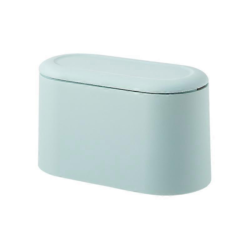 Mini Trash Can With Lid - Removable Small Garbage Can,light Blue