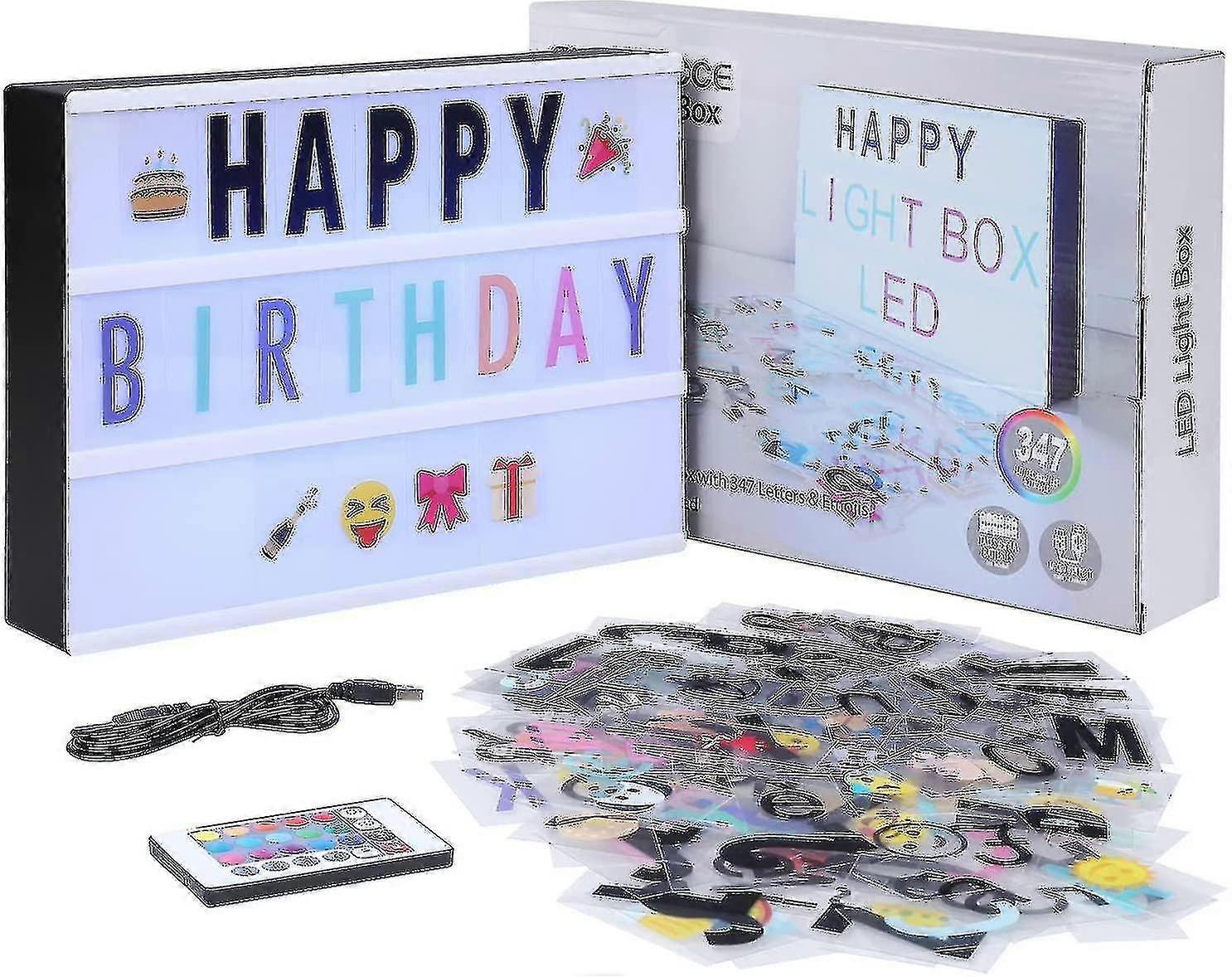 A4 Cinematic Lightbox With 16 Color Changings, 4 Flash Modes, 252 Letters SENZHE Shop