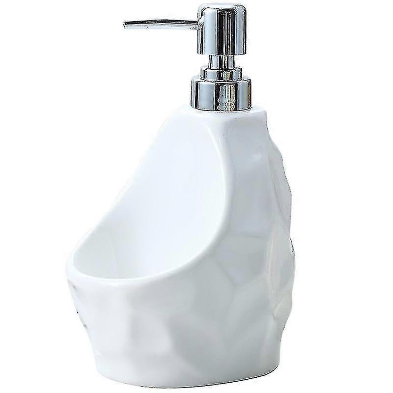 650lml Ceramic Soap Dispenser For Kitchen Ceramic + Abs Home Decoration Liquid Soap Lotion(white)