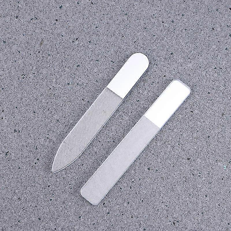 1pc Double-Sided Glass Nail Files Manicure Nail Buffers For Smooth And Shiny Nails (Flat Top)