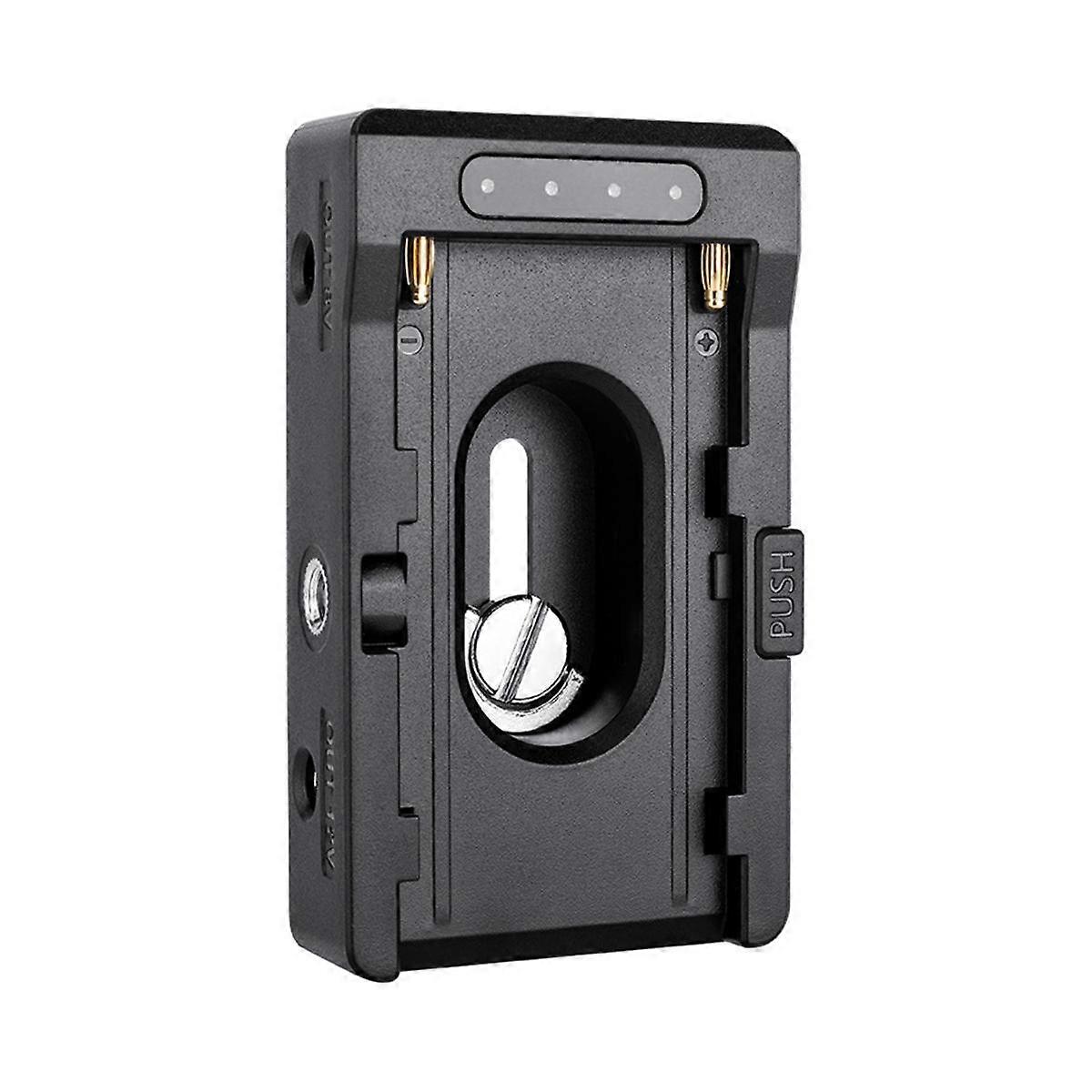 Camera Clamp NP-F Battery Adapter Plate for NP-F Type Batteries 12V/7.4V Output Port LED Low Batter