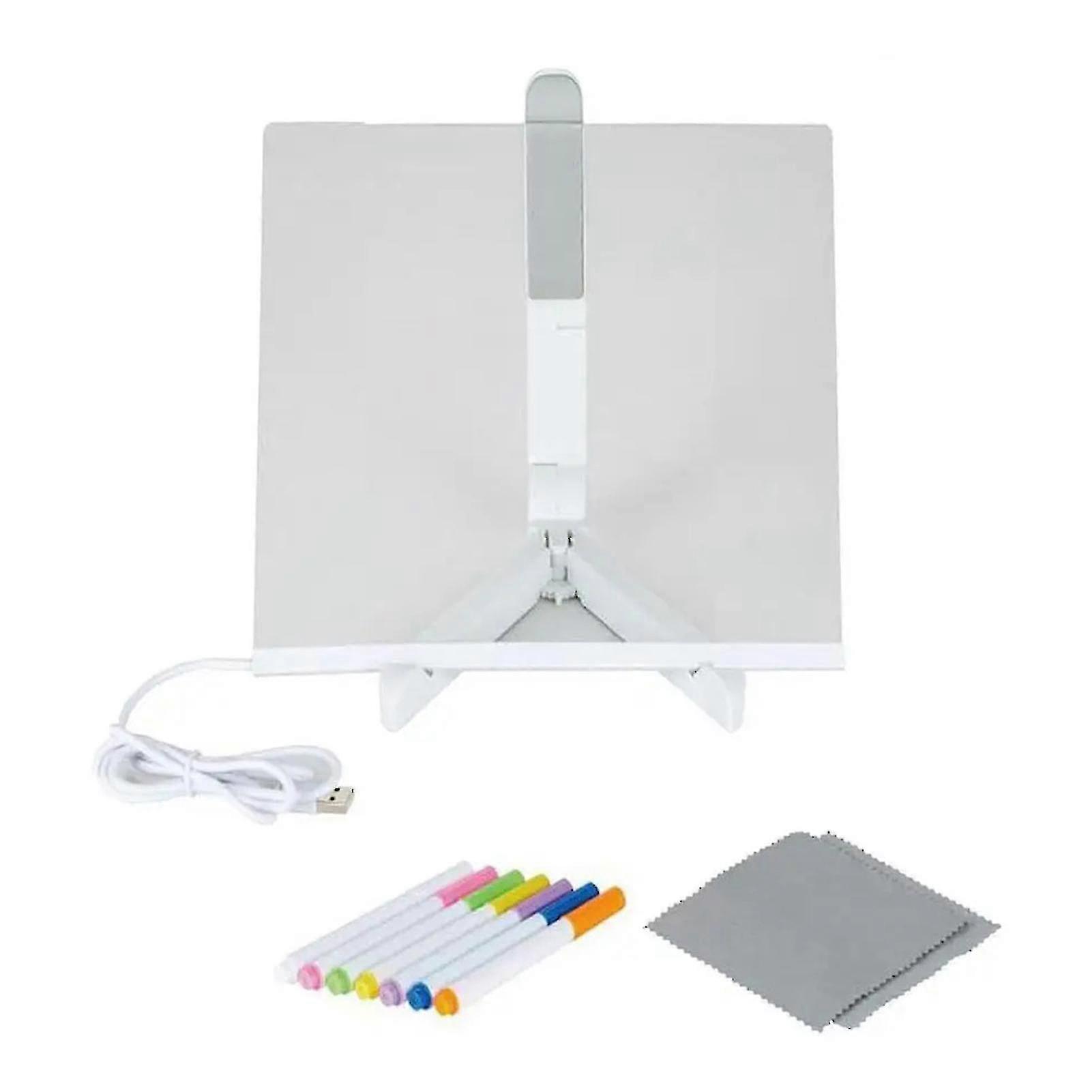 Greatled Note Board With Colors Transparent Acrylic Luminous Writing Board Hand-made Diy Children's Drawing Board With 7 Color Pen The Best