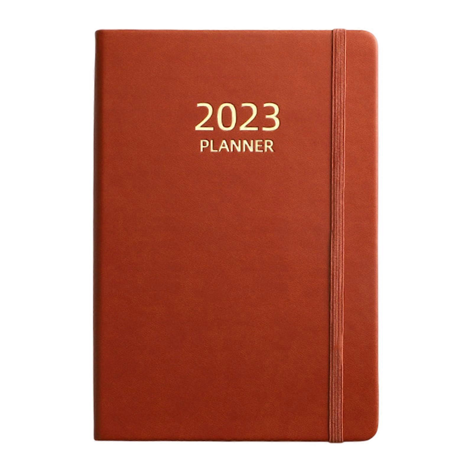 A5 2023 Notebook Daily Planner With Monthly Tabs Student Teacher Personal Plan Portable Schedule Organizer Inner Pocket Pen Loop