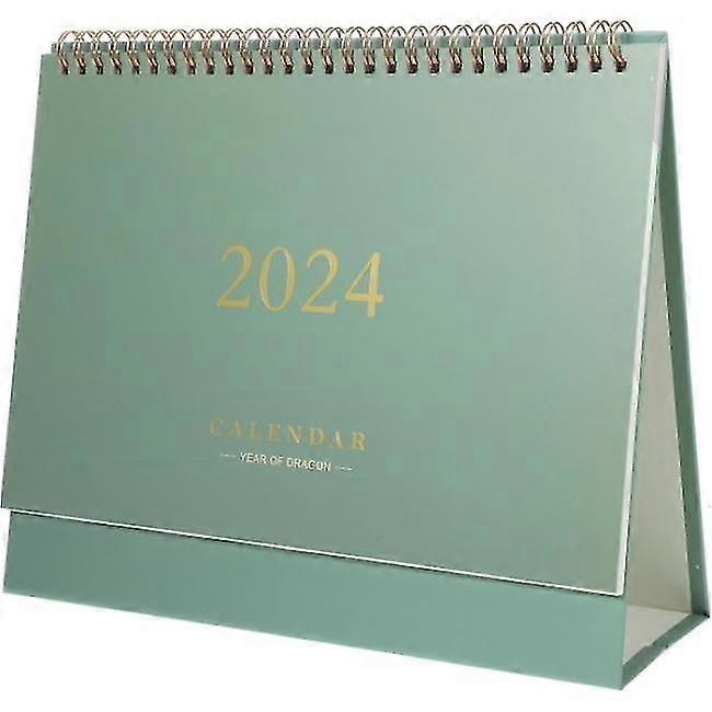 Desk calendar for 2024, standing desk calendar from December 2024, 7.5 x 6.4, standing desk calendar green