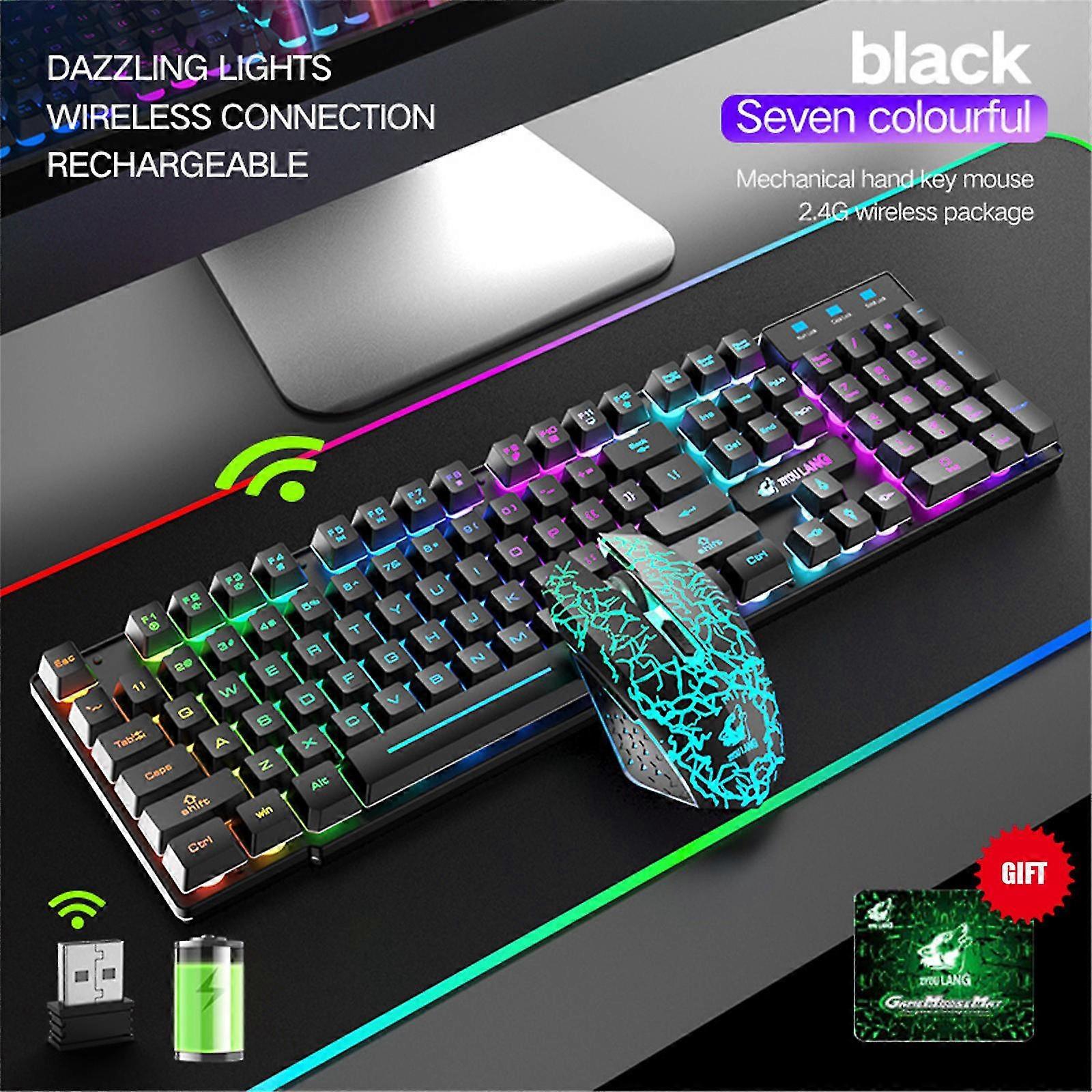 Combo Wireless Gaming And Combo With Led Backlit Recharablle